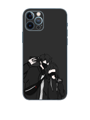 Black High Quality Embossed Couple Skin