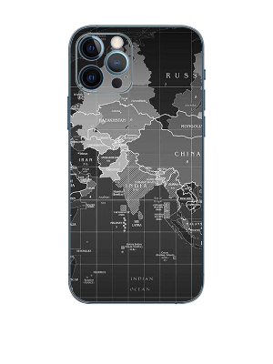 India World Map High Quality Embossed Skin