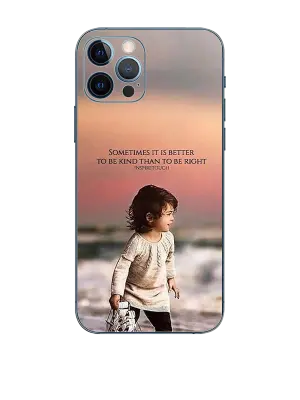 Cute Girl Standing On Beach High Quality Embossed Skin